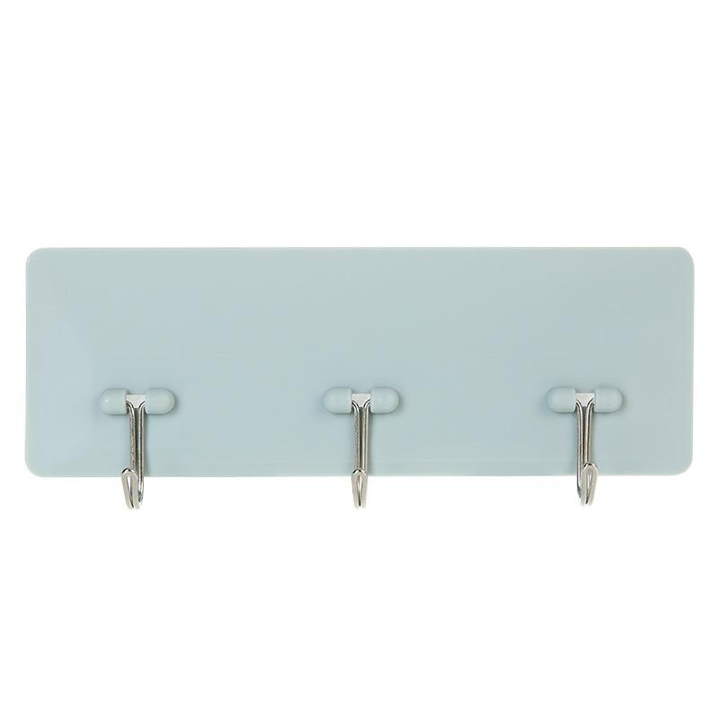Kapstok Met 3/5 Haken Wall Mounted, Metalen Kapstok Rail Voor Jas Hoed Handdoek Purse Gewaden Badkamer Entryway: Blue