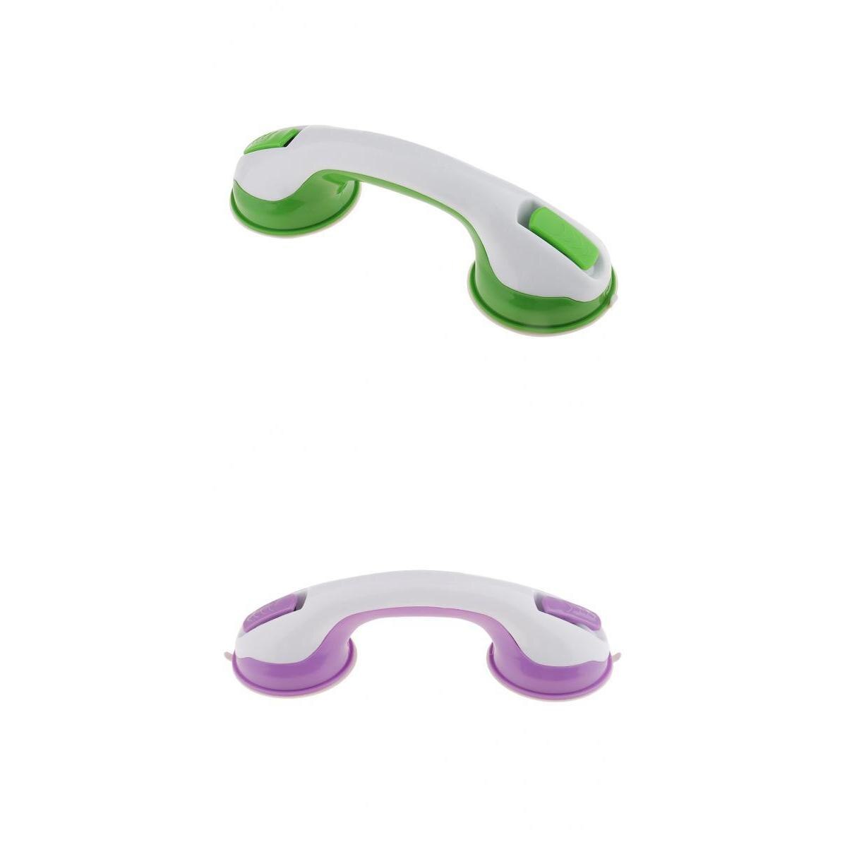 Paquet de 2 rails de baignoire d'aspiration-Rail de sécurité pour baignoire de salle de bain pour personnes âgées, âgées, handicapées et handicapées-Support de bain de balustrade