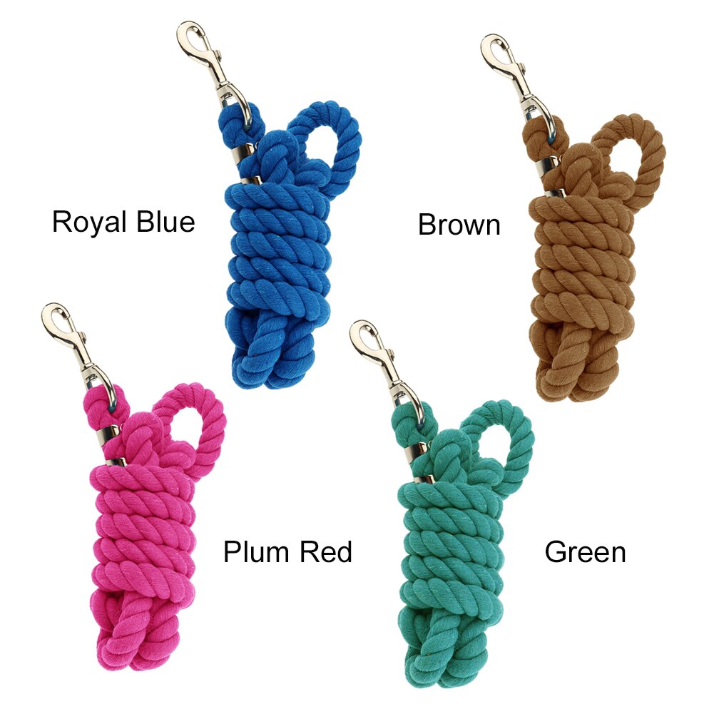 Horse Lead Rope Weave Rein Halters Equipment Extra Thick Cotton Blend Dog Braided Training Equestrian Durable With Snap Hook