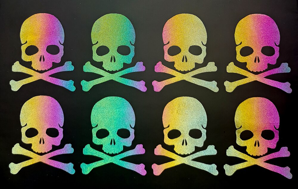 Rainbow Reflective Vinyl HTV Iron on Sheet Stickers For Clothing Fabric Tape Heat transfer Vinyl Film DIY: XC85-8