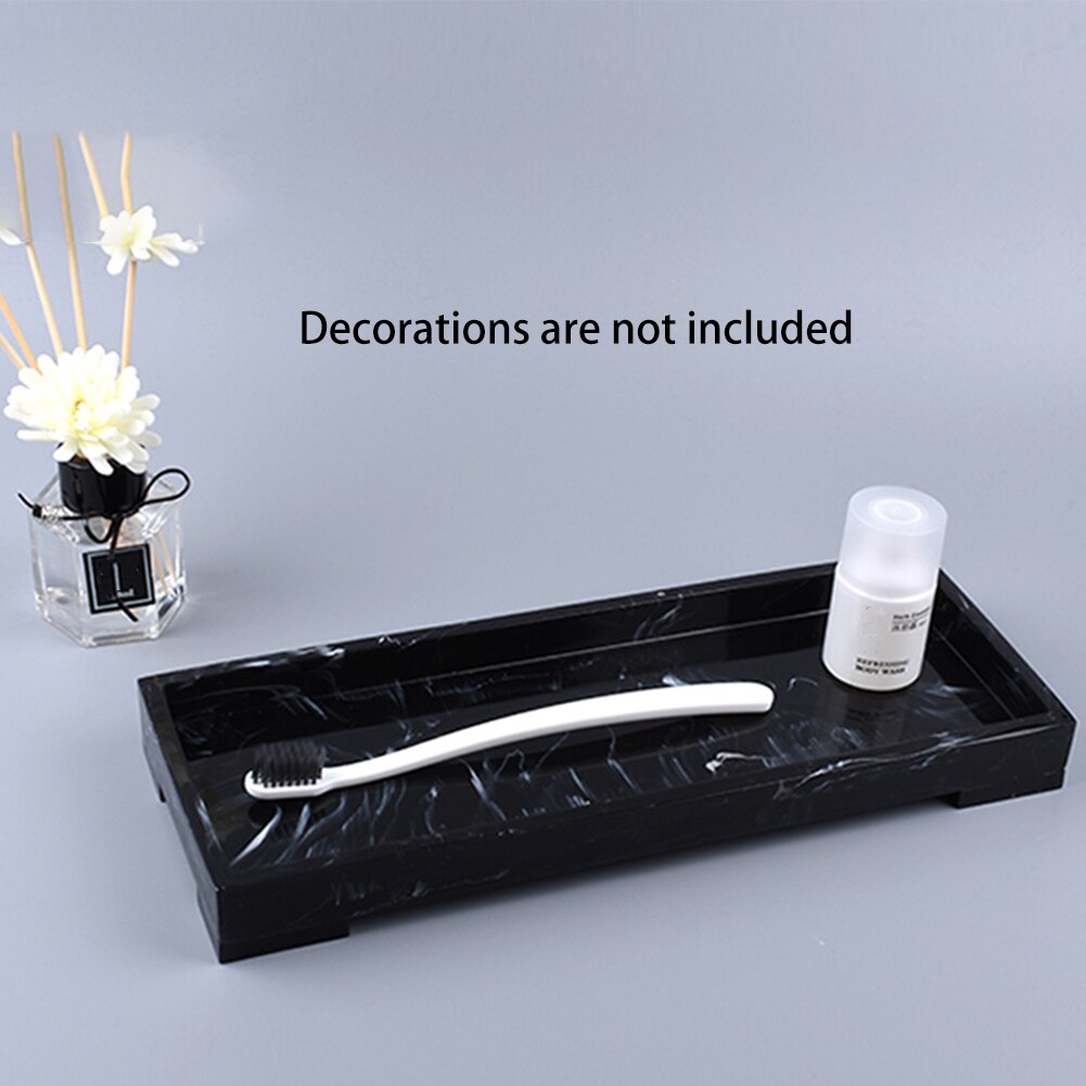 Bandeja de baño de estilo nórdico con de mármol resistente al desgaste para el hogar, jabón de Hotel, Storage Countertop Teethbrush Cup, bandeja de suministros