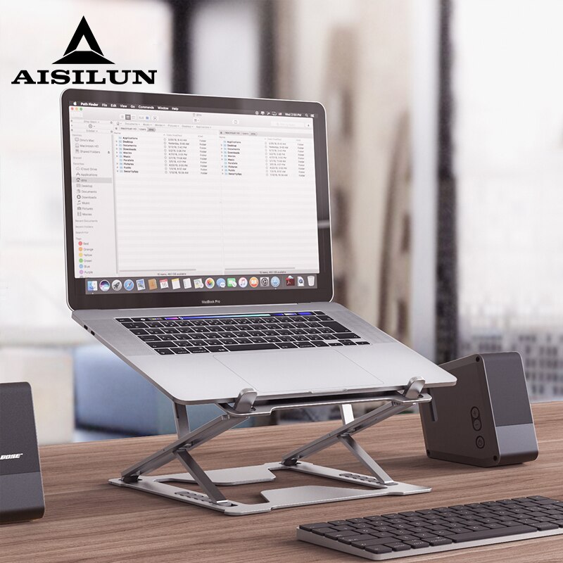 Verstelbare laptopstandaard, draagbare ondersteuning, notebookstandaard voor macbook pro, computerkoelbeugel, verhoger voor laptop, bureauverhoger