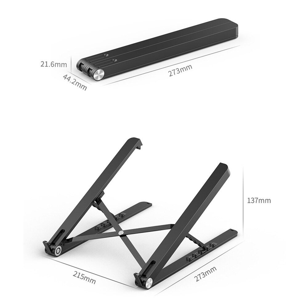 Laptopständer für macbook pro 13 air, tragbarer, faltbarer ständerhalter für notebook-tablet, schreibtischhalterung, riser, laptop-zubehör