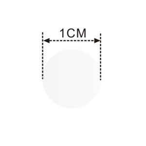 1600 round frosted translucent labels PET scrapbook label sealing sticker DIY self-adhesive sticker diameter 1cm/1.5cm/2.5c: 1CM  1600PCS