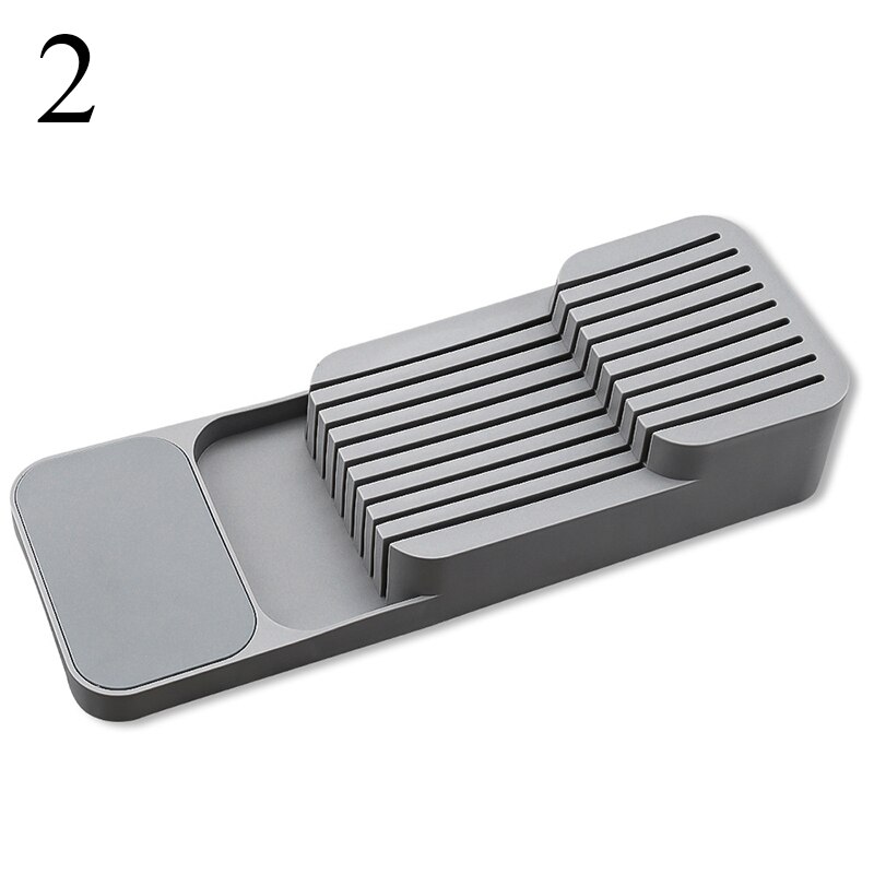 Caja de almacenamiento de vajilla, bandeja de almacenamiento de cucharas, soporte para cuchillos, tenedor, bandeja de cubiertos de plástico, estante de almacenamiento de cocina, 2 uds.: 4