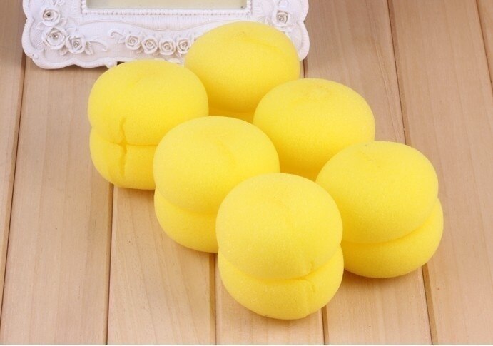 6pcs Wavy Sponge Curling Ball Random Color