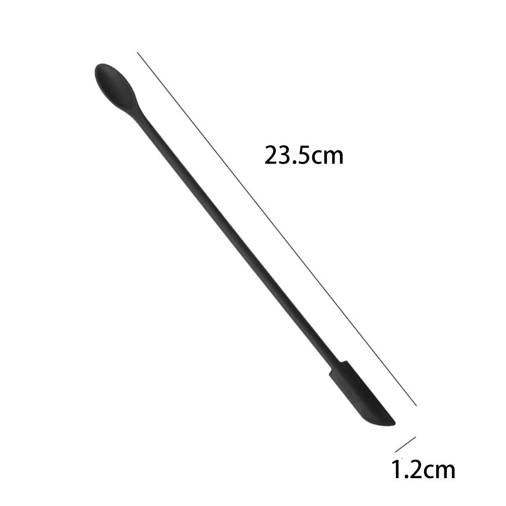 1/3/4Pcs Mini Silicone Spatula For Thin Jar Honey Makeup Butter Cake Spatula Double Head Spoon Spatula Set Kitchen Accessories: Black M