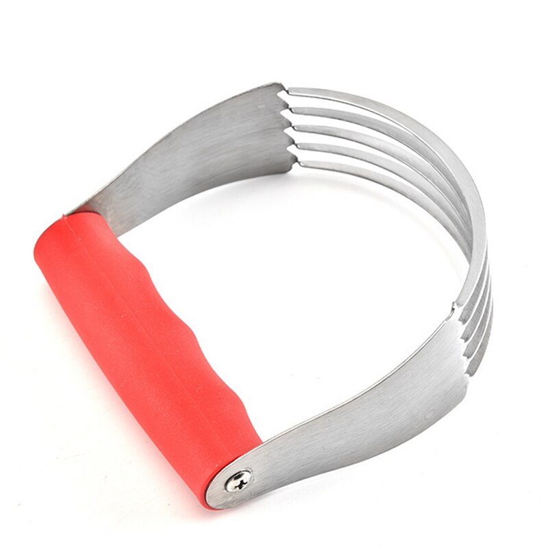 Dough Blender Rubber Handle Pastry Cutter Stainless Steel Dough Mixer Butter Mixing Blades Pastry Blender Kitchen Accessories
