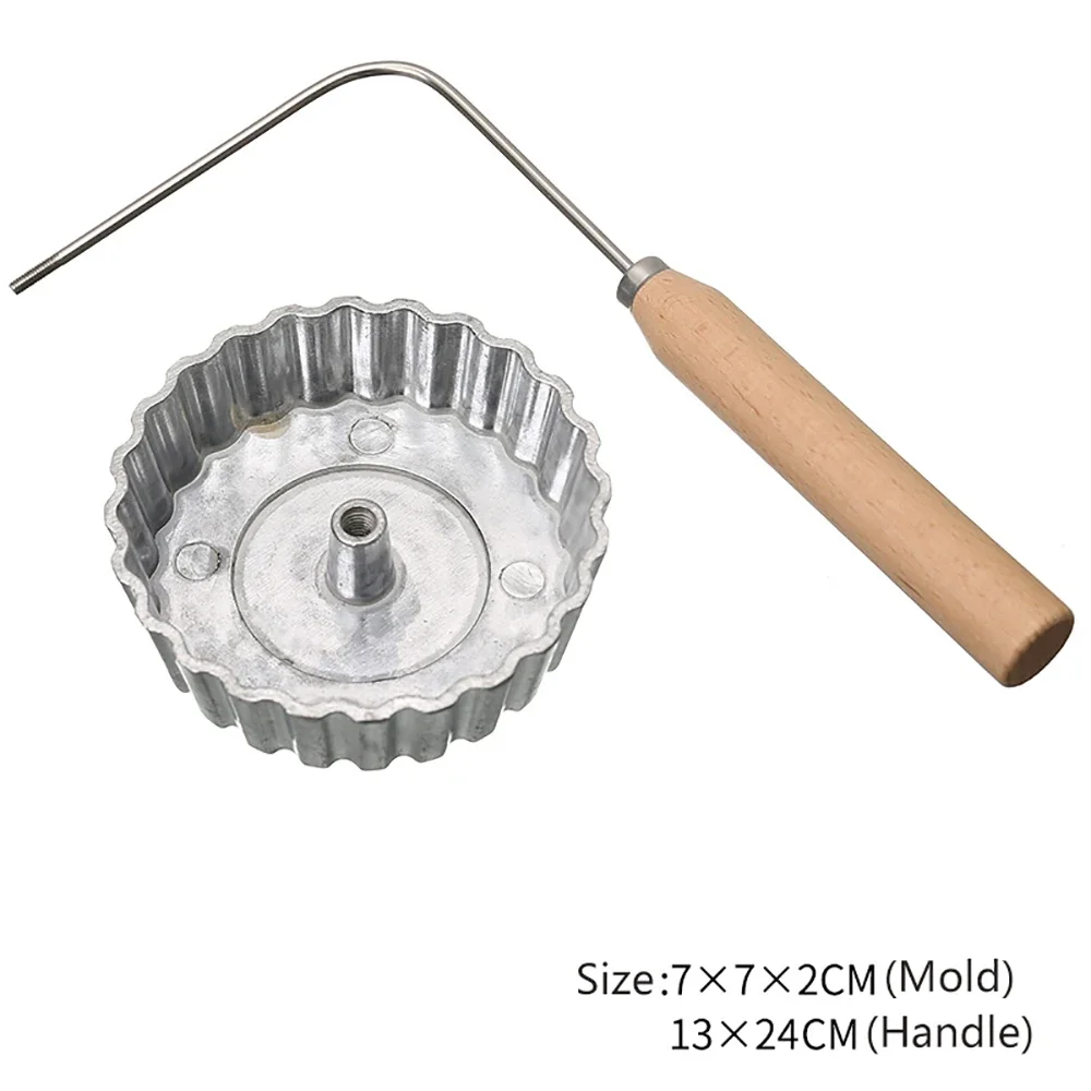 Aluminum Classic Rosette Iron Maker Waffle Timbale Molds Funnel Cake Ring Maker Cookie Bake Mold Bunuelos Mold Kitchen Gadgets: VIOLET/紫罗兰