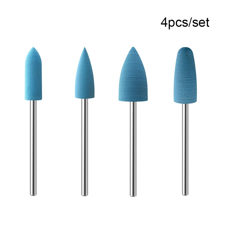 Kads Rubber Silicon Nail Boren Set Elektrische Frezen Voor Manicure Machine Nail Bestanden Roterende Nail Boor Tool: Set 2