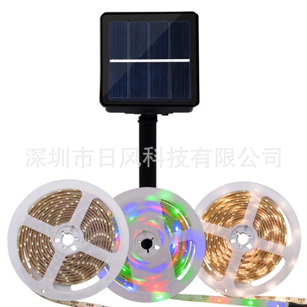 Utendørs solar led strip lys vanntett luces led lights hage dekorasjon lys tape strips fleksible plen lamper smd 2835 5m