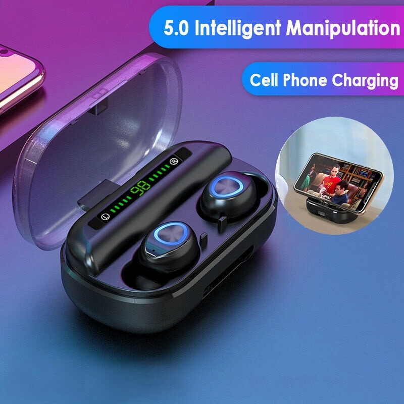 1 Pair Bluetooth 5.0 Headset Wireless Earphones Mini Earbuds Cordless Headset Headphones Handsfree For iphone Android