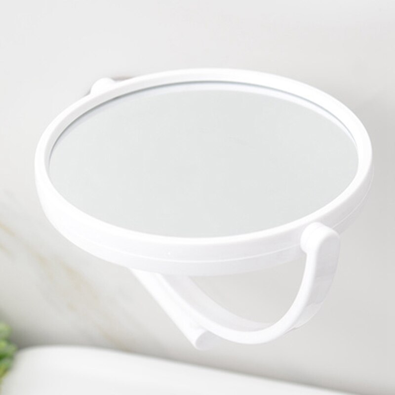 Miroir de salle de bain moderne sans perçage, miroir de maquillage à 2 côtés, miroir de rasage mural à ventouse, bras pliant extensible, accessoires de bain ronds