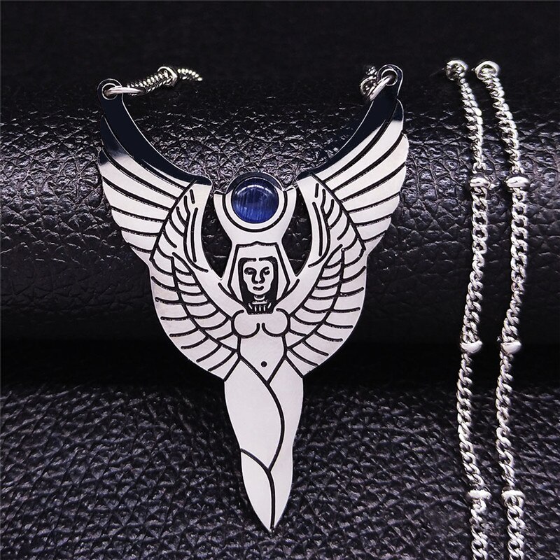 neue Sonne Göttin Edelstahl Halskette Kette für Frauen Silber Farbe Halskette Schmuck collares mujer N4030S02