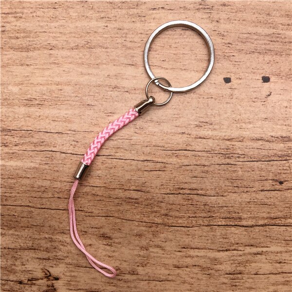 5pcs/lot Metal Lanyard for Keys Mobile phone Holder Stand Accessories for IPhone 11 pro max for USB Flash Drives Keys: pink  5pcs