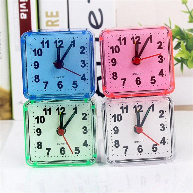 1PC Square Small alarm clock cute student clocks bedroom bedside office electronic clock