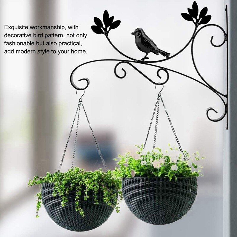 Soporte de cesta colgante, faroles de pared, ganchos de plantas, colgador recto para pájaros
