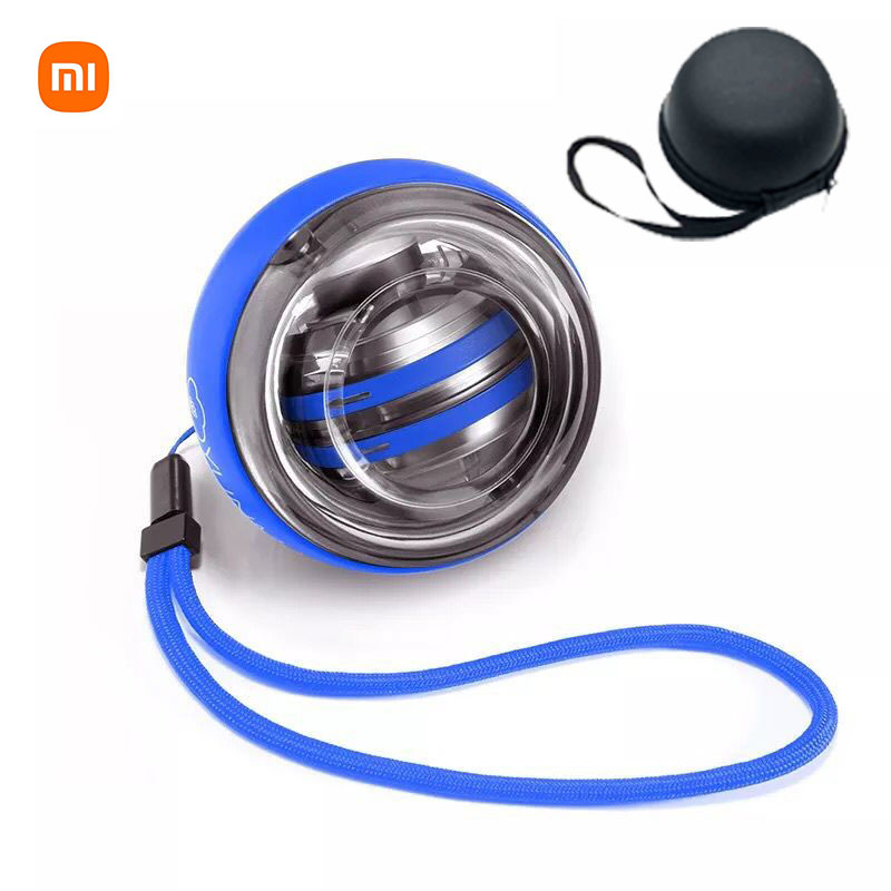 MI Yunmai-Bola LED para la muñeca, Super giroscopio Powerball, giroscopio de arranque automático, entrenador de fuerza de brazo, relajación muscular, equipos de gimnasia: Blue Set