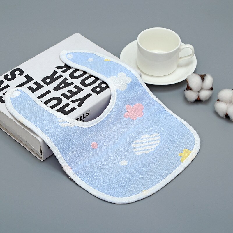 Algodão bandana babador babador bebê alimentação bata infantil arroto panos musselina saliva toalha bebê comer acessório macio material do bebê: Cloudy