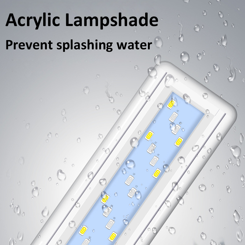 Tricolor Led Aquarium Light 18-60cm Slim Aquarium Lamp For Plants Fish Tank Light 220V US Plug Super Bright Aquarium Lighting