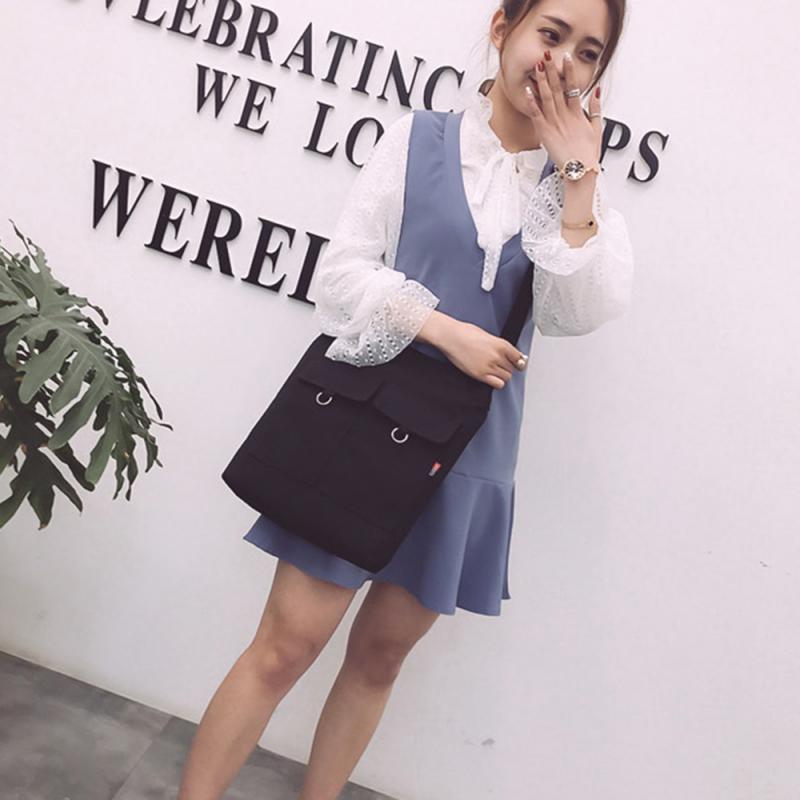 Casual Simple Art Canvas Bag For Women Canvas Tote Bag Shoulder Messenger Bag Shopping Bag Student Canvas Shiopping Bag