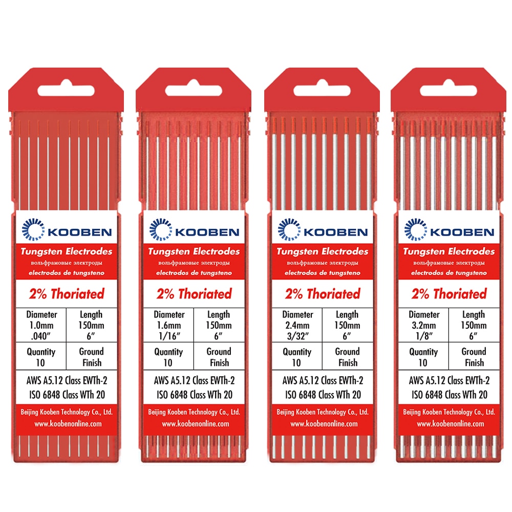 WT20 タングステン電極 1.0 1.6 2.4 3.2 ミリメートル x 150 ミリメートル赤 tig 溶接タングステン電極