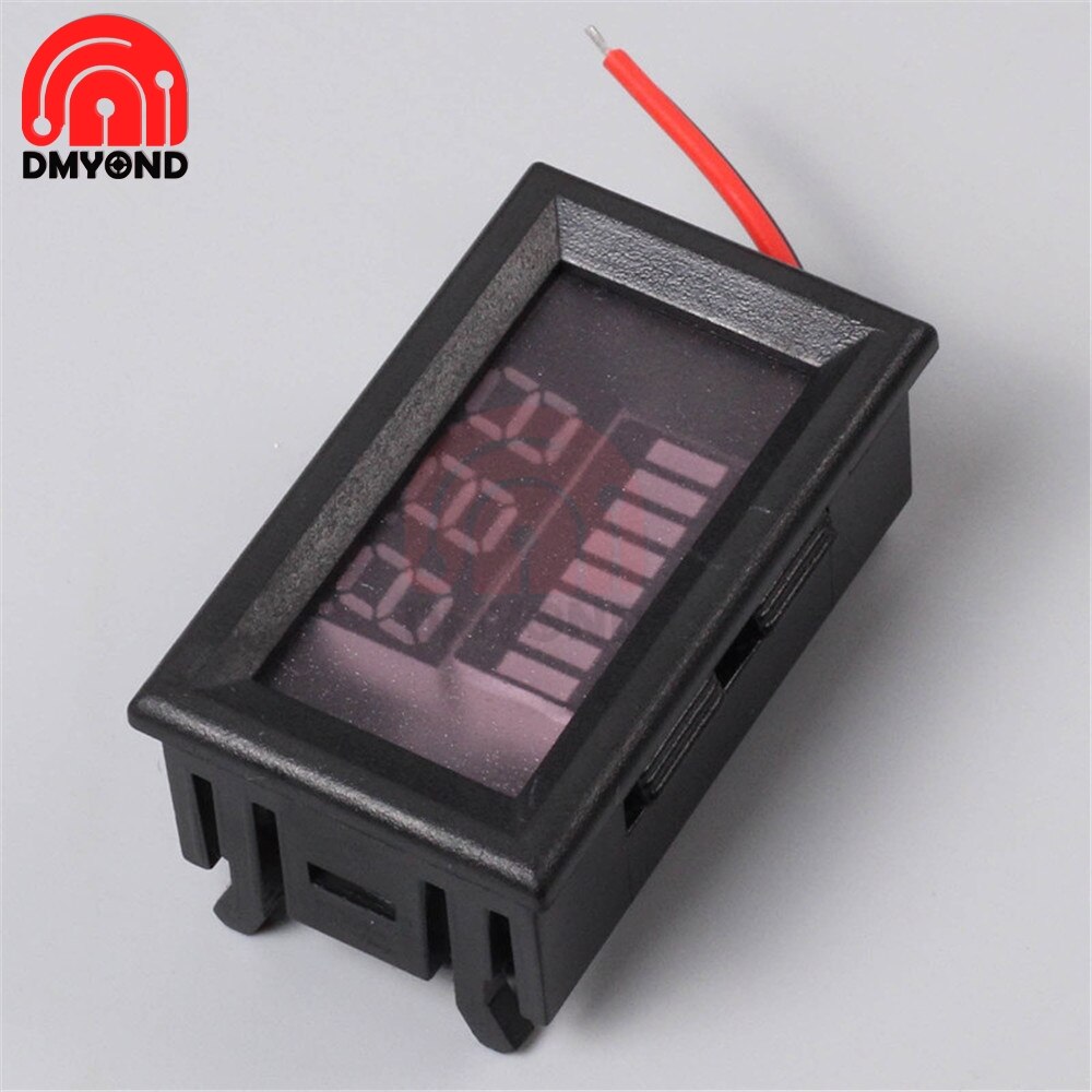 12V Car Lead Acid Battery Charge Level LED Indicator Battery Tester Lithium Battery Capacity Meter Detector Tester DC Voltmeter