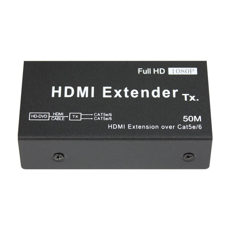 50M HDMI estensore 1080p HDMI Trasmettitore Ricevitore su cavo gatto 5e/6 RJ45 Ethernet convertitore Spina DEGLI STATI UNITI UE per Schermo LCD