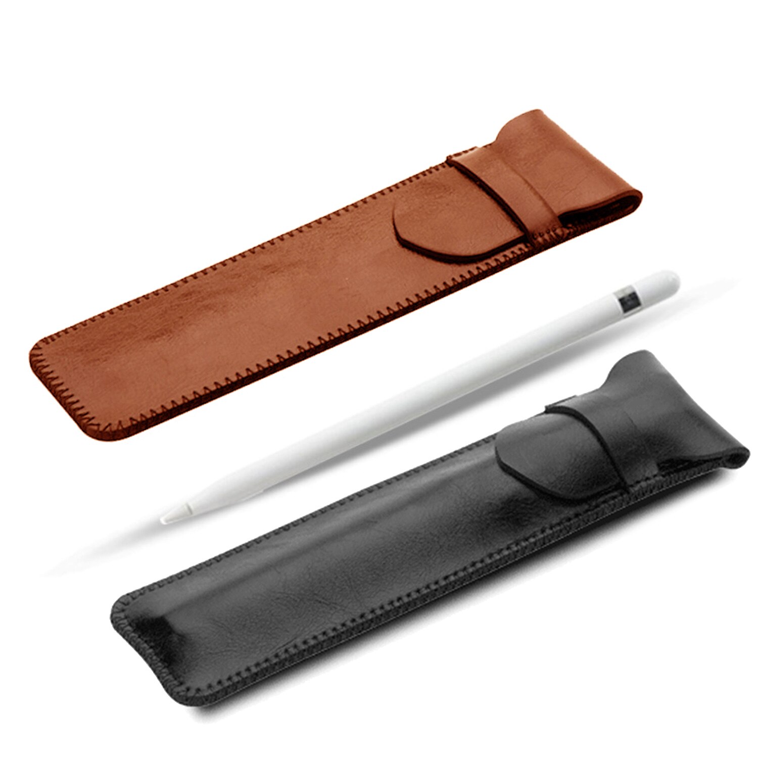 Besegad PU Lederen Beschermhoes Cover Sleeve Bag Houder voor Apple IPad i Pad Pro 12.9 Inch Potlood iPencil accessoires
