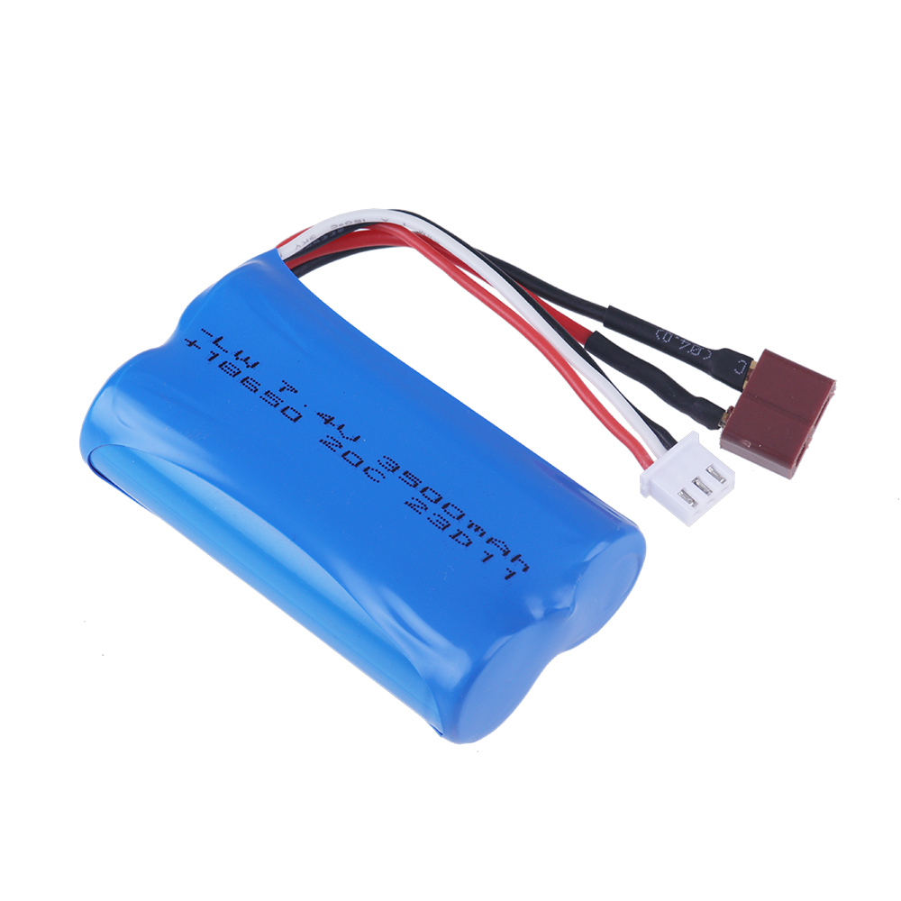 Verbesserter 7,4 V 3500 mAh 2S Li-Ionen-Akku, T-Stecker und Ladegerät für SCY-16101PRO SCY-16102PRO SCY-16103PRO SCY-16201PRO R/C-Autoteile