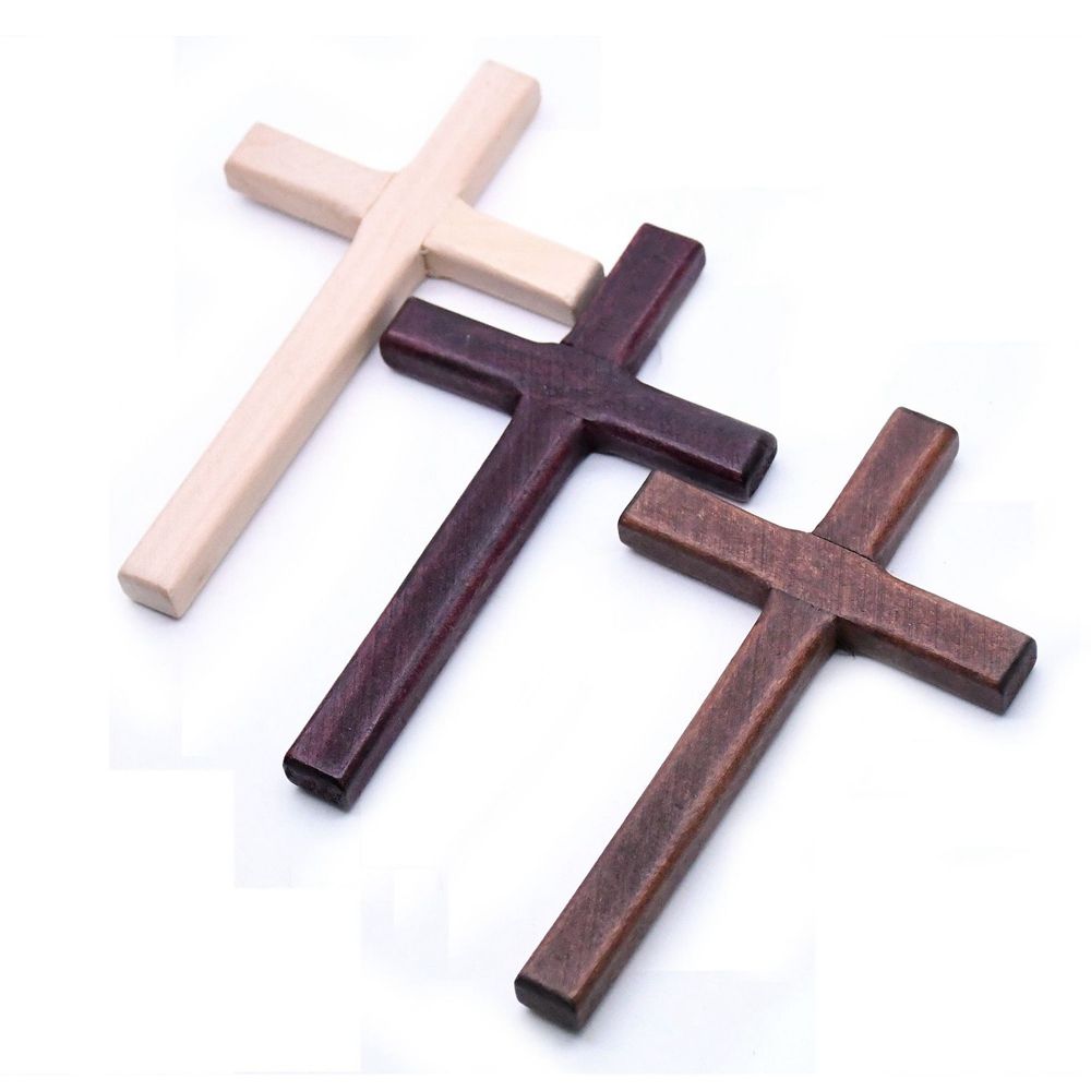 1Pc Christian Houten Kruis 12*7 Cm Religieuze Charm Opknoping Muur Grote Lange Kruisbeeld Voor Home Decoratie Ornamenten