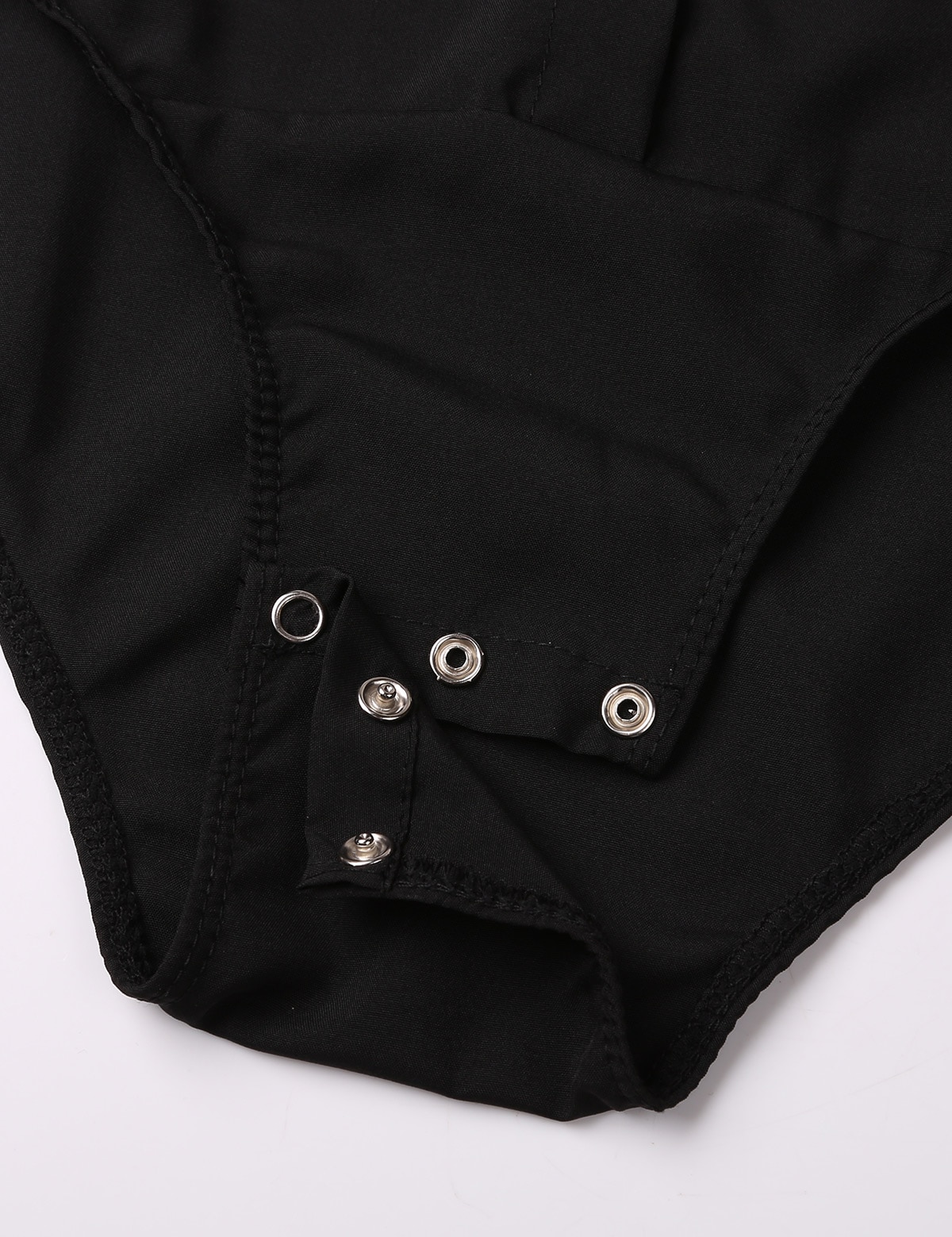 Adultes hommes une-pièce col rabattu manches longues bouton vers le bas couleur unie décontracté body chemise hauts pour rencontres fête formelle