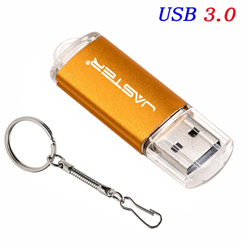 Black USB 3.0 Flash Drive 128GB High Speed Pen Drive 64GB Free Key Chain Memory Stick 32GB Plastic Metal Blue USB Stick 16GB: Yellow / 64GB