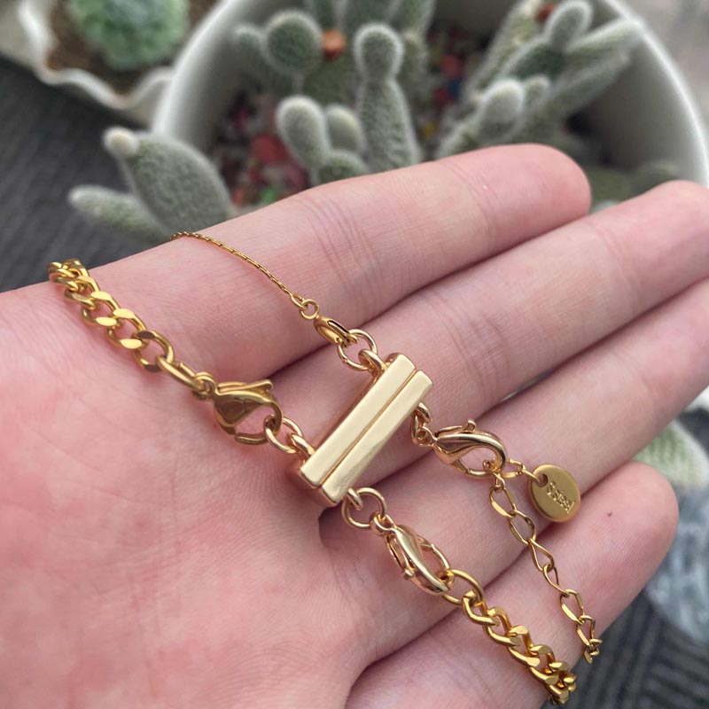 Layered Necklace Clasp Magnetic Jewelry for Women Tangle Free Layering Clasps Separator Stackable Detangler Necklet Chains
