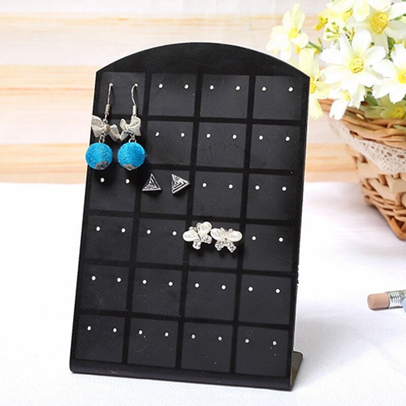 Sieraden organizer met 48/72 gaten, zwarte plastic oorbellenhouder, oorbellen displayrek, sieraden display