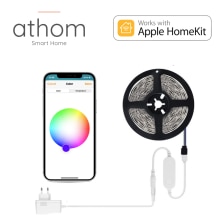 ATHOM Homekit Smart Home Siri Voice Control WIFi RGB LED Light Strip Controller 5V-24V