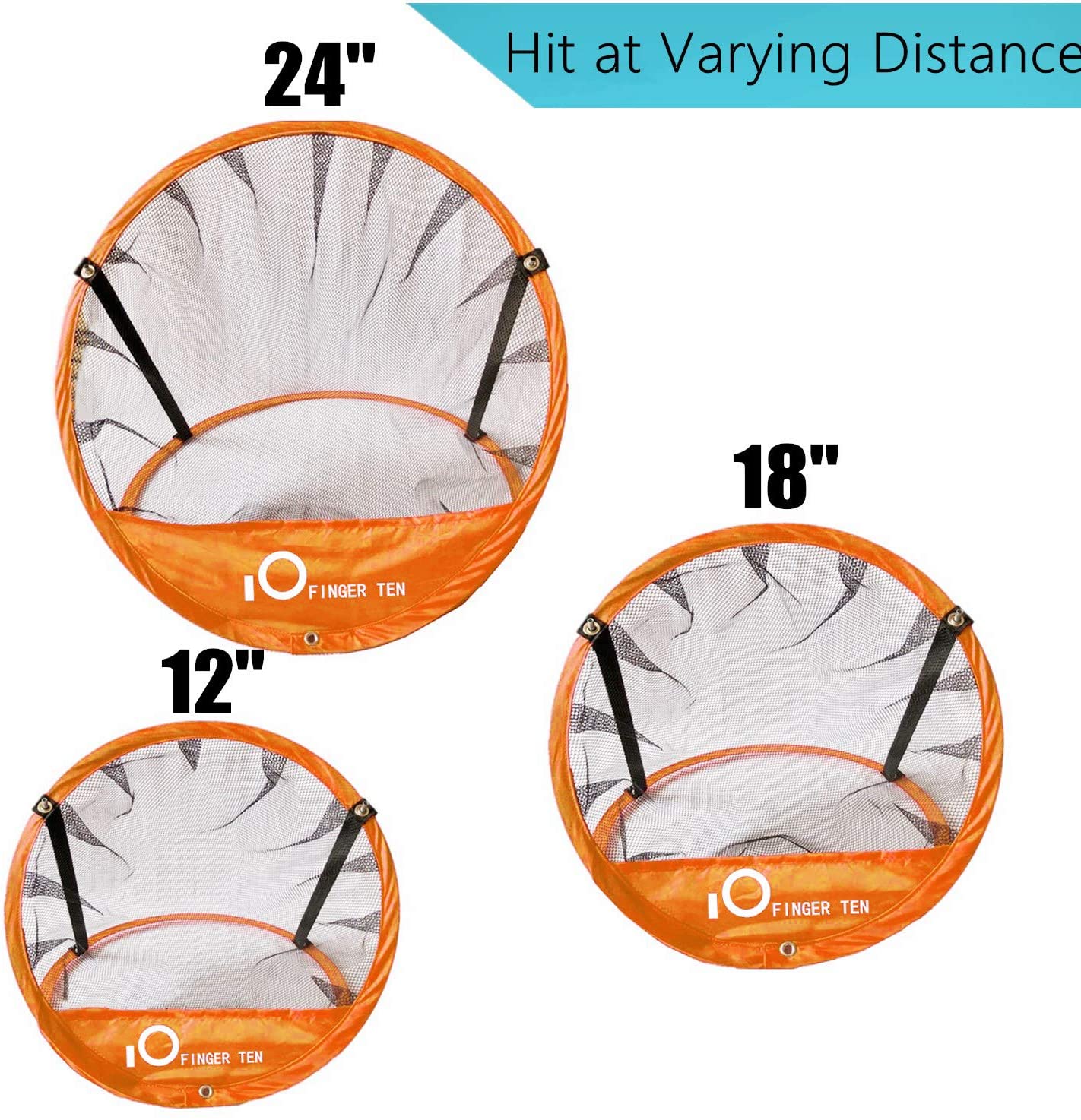 Detachable Sports Practice Golf Net 2M 3M Pop Up Hitting Cage Batting Hitting Chipping Tent Tool Garden Equipment: 1Set Orange