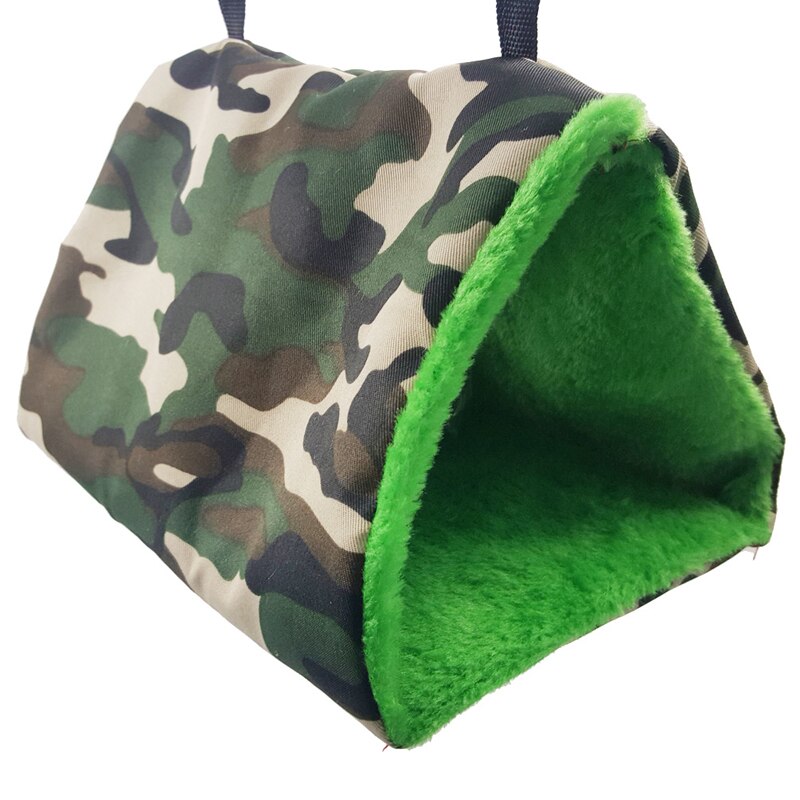 4 Colors 3 Size Warm Flufffy Three Corner Parrot Hamster Sugar Glider Hammock Cage Small Pet Squirrel Hanging Sleeping Bed