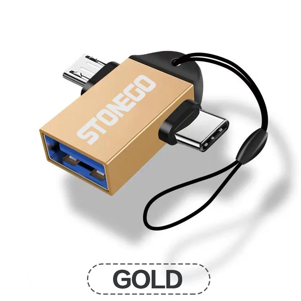STONEGO USB do USB Dapter kabel OTG typu C męski do USB 3.0 2.0 żeński kabel do MacBook Pro Samsung Adapter typu C: Brązowy