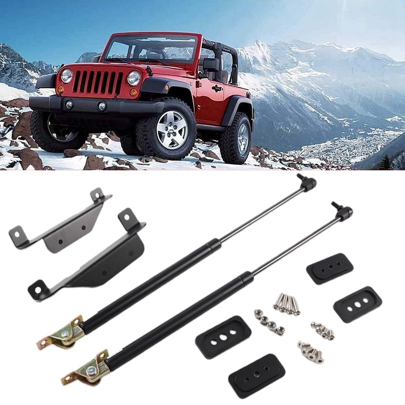 2Pcs Front Hood Lift Supports Struts Hydraulic Rod for Jeep Wrangler JL