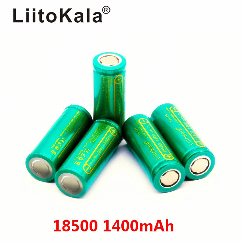 LiitoKala Lii-14A 18500 1400mAh 3.7V 18500 Batterij Oplaadbare Batterij Recarregavel Lithium Li-Ion Batteies Voor LED Flas