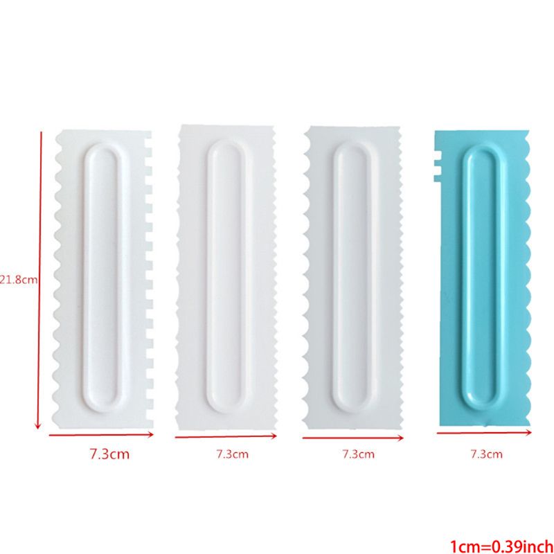 Cake Scraper Plastic - 3PCS Cake Decorating Comb Smoother, Fondant Cake Pattern