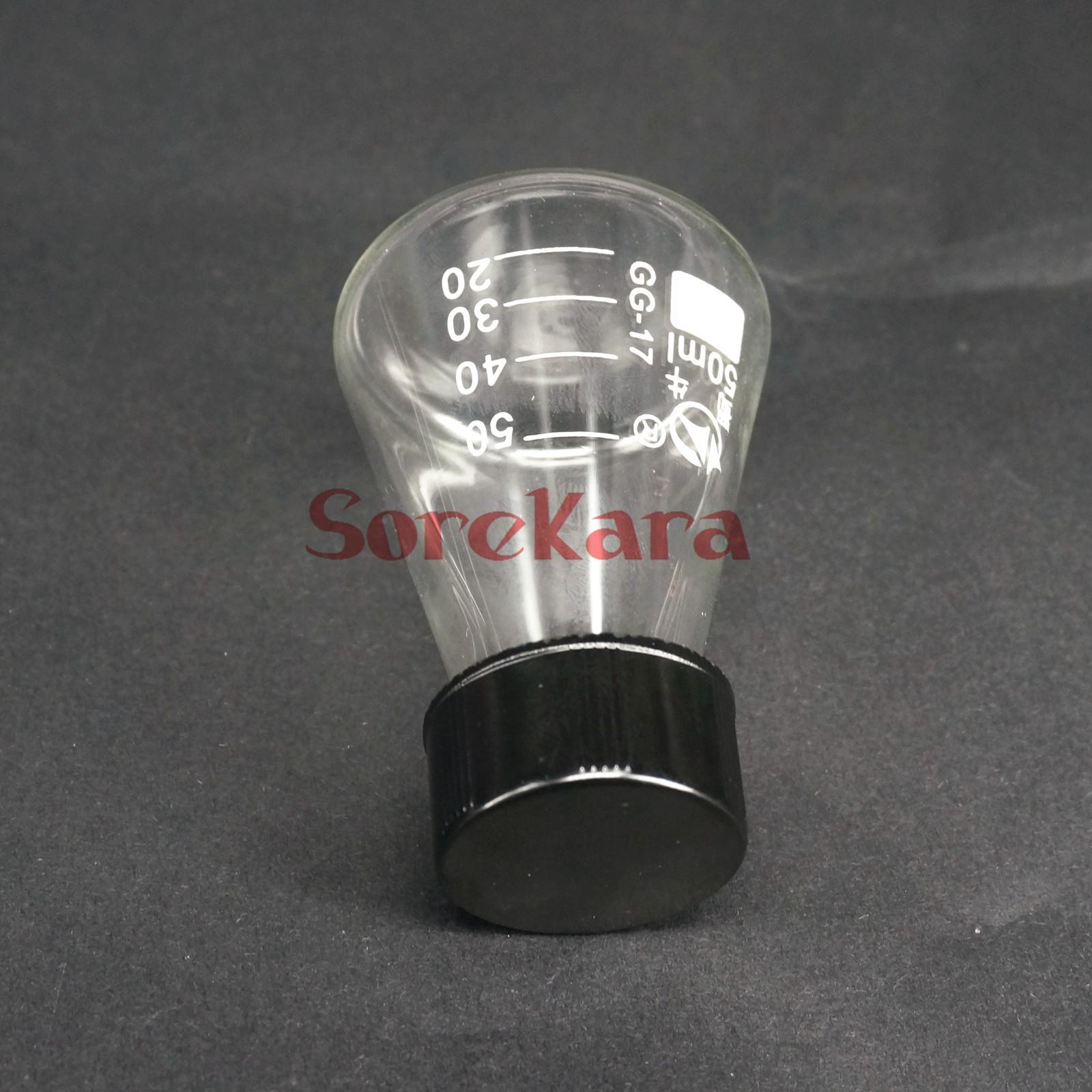 50ml Borosilicate Glass Conical Erlenmeyer Flask with Cover For Chemistry Laboratory