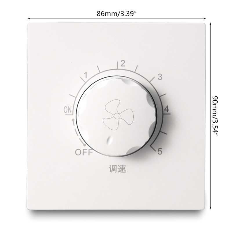 Uso domestico nascosto 86 tipo 220V 10A regolazione ventilatore a soffitto interruttore di controllo della velocità interruttore a pulsante a parete R2JD