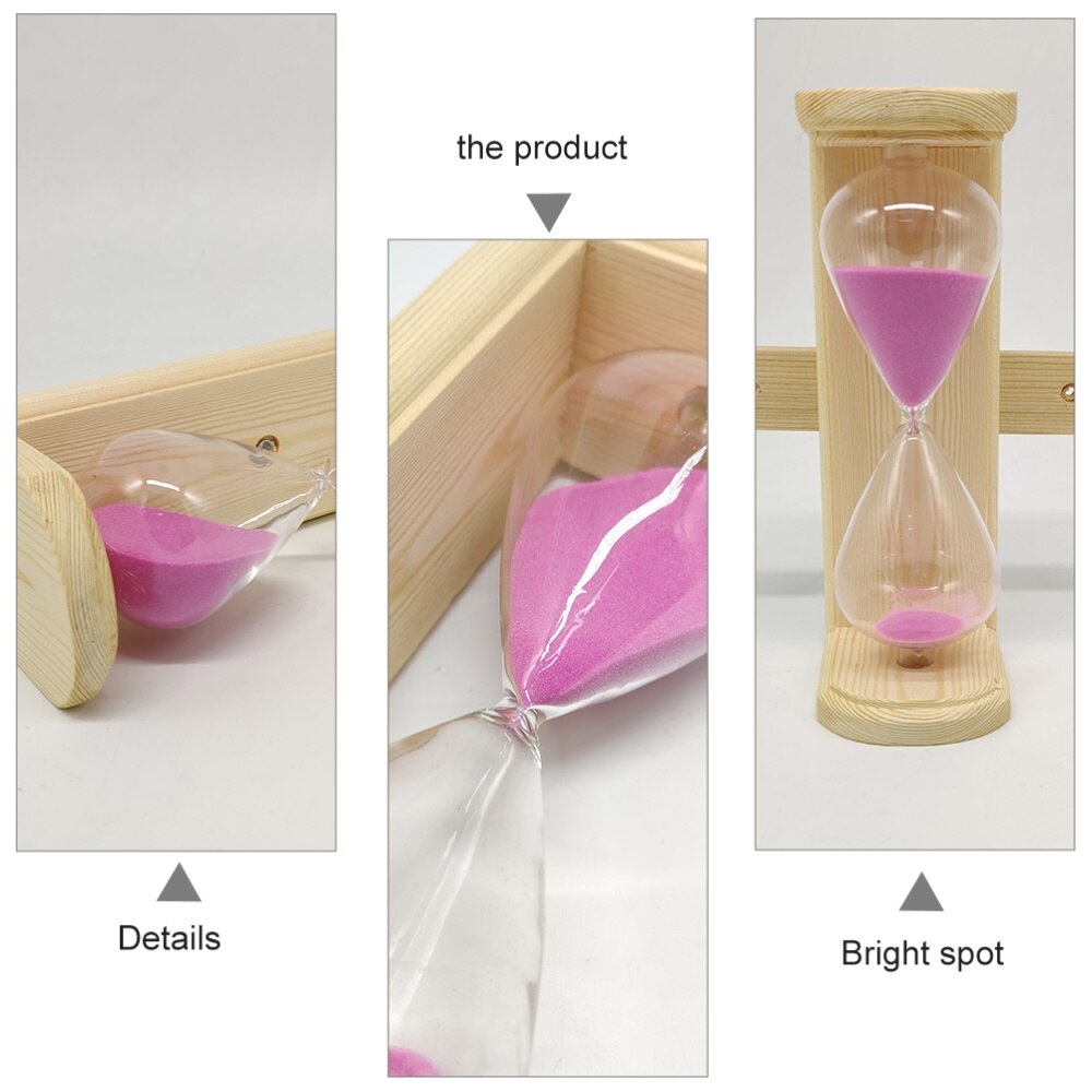 1Pc Hourglass Timer Glass Timer 15-Minute Hourglass Timer Transparent Timer