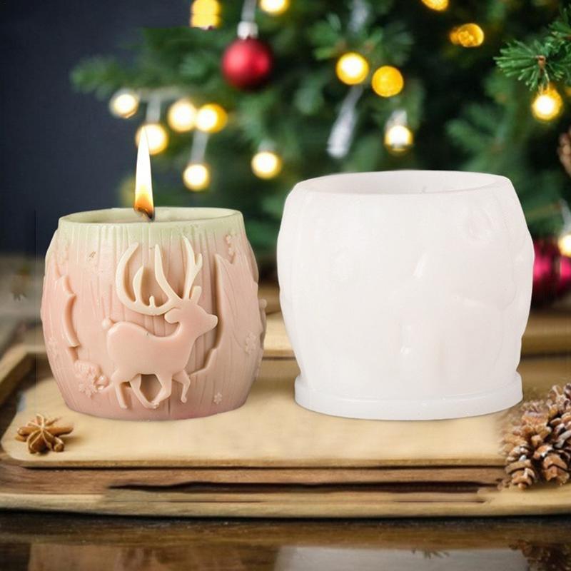 Formy silikonowe Choinka Świąteczne świece aromaterapeutyczne Formy impreza dekoracje Narzędzia szlifierskie Silikonowy filar Aromaterapia