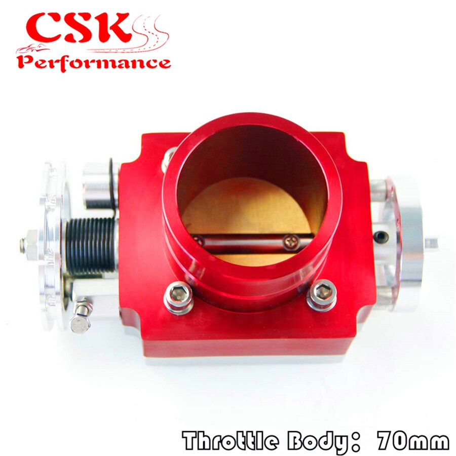 70MM THROTTLE BODY PERFORMANCE INTAKE MANIFOLD BILLET ALUMINUM HIGH FLOW RED