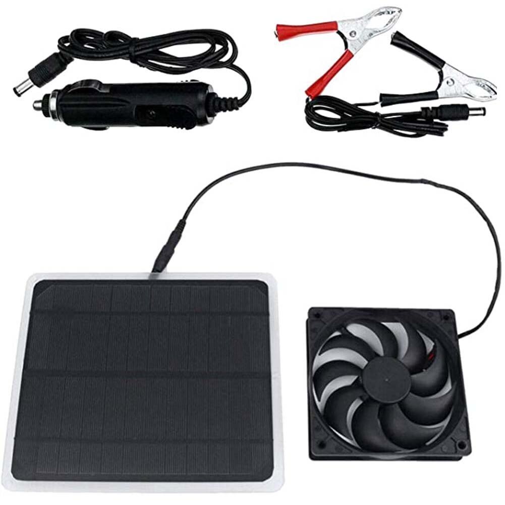 10w soldrevet usb-vifte mini-ventilator til drivhus kjæledyr / hund kyllinghus sollagringsbatteriladningsmodul