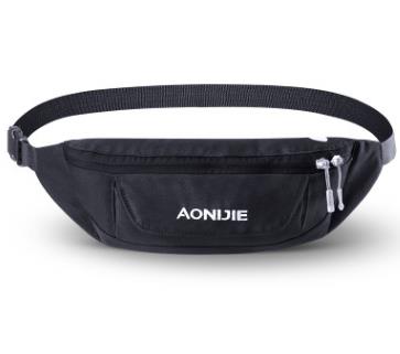 AONIJIE Unisex Waistpack Pouch Outdoor Camping Wandelen Hardlopen Taille Zakken Taille Zakken Met Verstelbare Riem: black