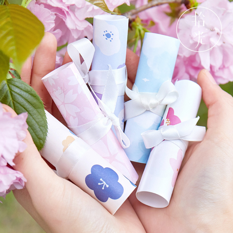 12pack Hyuna Little Flower Series Sulfuric Acid Paper Letterhead Pure Heart Dream Art Illustration 3 Envelope 6 Letter Paper set